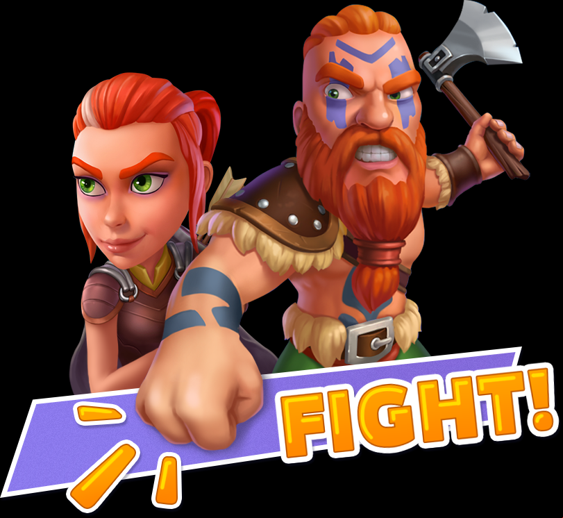 Two mobile game characters